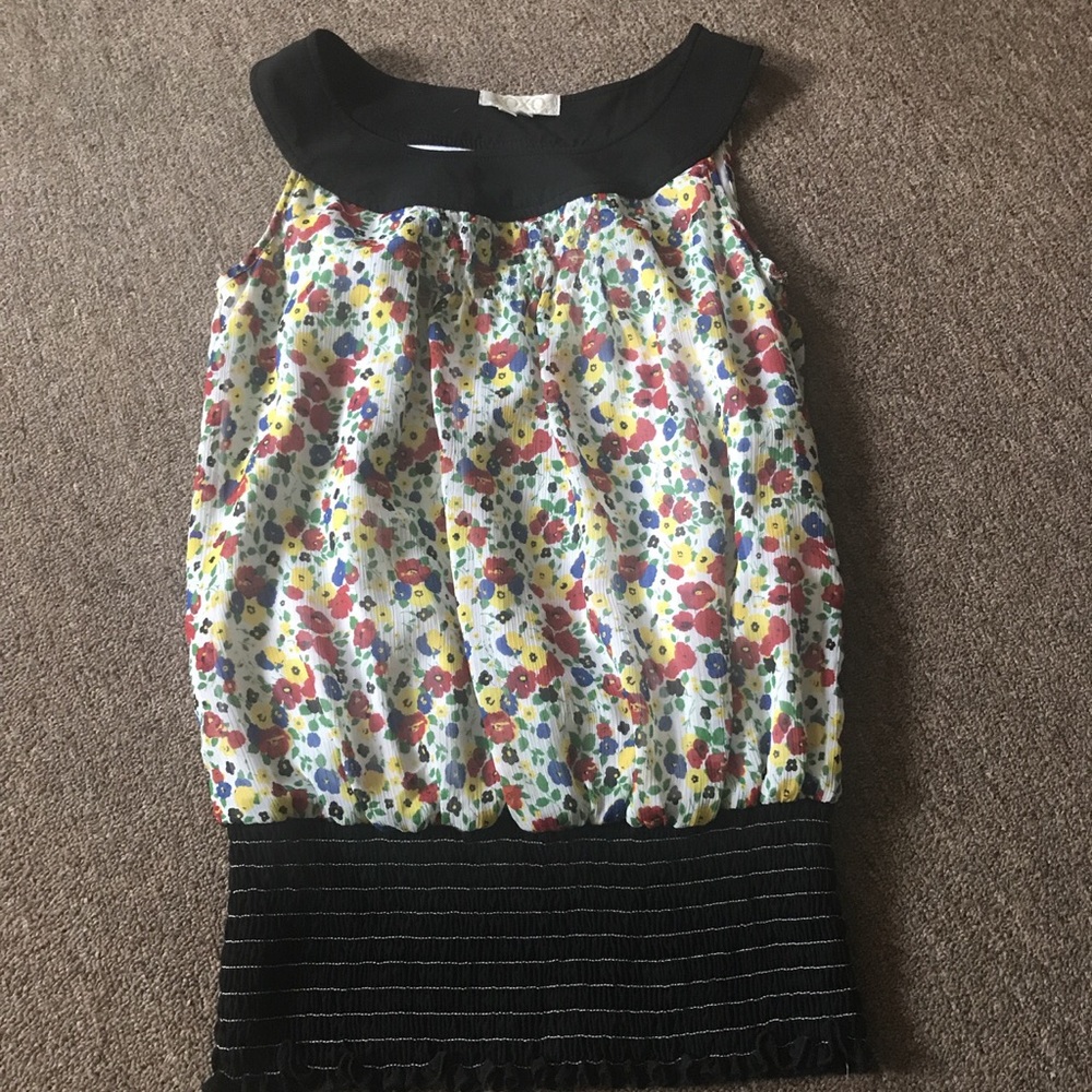 XOXO floral glow tank top